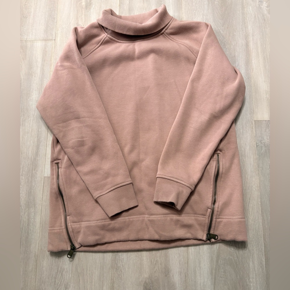 Athleta Blush Pink Ribbed Sweatshirt